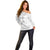 Lotu Tamaiti White Sunday Off Shoulder Sweater Pacific Plumeria Flowers - White Version