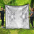 Lotu Tamaiti White Sunday Quilt Pacific Plumeria Flowers - White Version