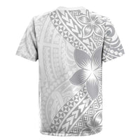 Lotu Tamaiti White Sunday Rugby Jersey Pacific Plumeria Flowers - White Version