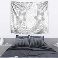 Lotu Tamaiti White Sunday Tapestry Pacific Plumeria Flowers - White Version