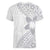 Lotu Tamaiti White Sunday Women V-Neck T-Shirt Pacific Plumeria Flowers - White Version