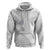 Lotu Tamaiti White Sunday Zip Hoodie Pacific Plumeria Flowers - White Version