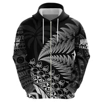 Custom Fiji New Zealand Rugby Hoodie Cibi Dance with Black Fern