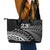 Custom Fiji New Zealand Rugby Leather Tote Bag Cibi Dance with Black Fern