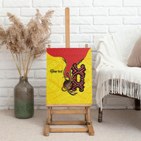 Personalised Papua New Guinea Oro Necklace Canvas Wall Art Gold Melanesia Traditional Pattern