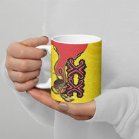 Personalised Papua New Guinea Oro Necklace Ceramic Mug Gold Melanesia Traditional Pattern