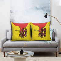 Personalised Papua New Guinea Oro Necklace Pillow Cover Gold Melanesia Traditional Pattern