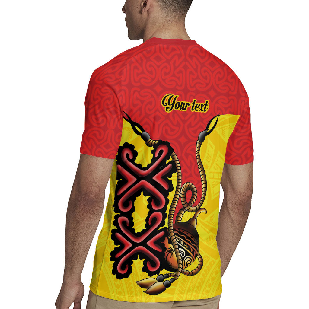 Personalised Papua New Guinea Oro Necklace Rugby Jersey Gold Melanesia Traditional Pattern