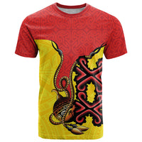 Personalised Papua New Guinea Oro Necklace T Shirt Gold Melanesia Traditional Pattern