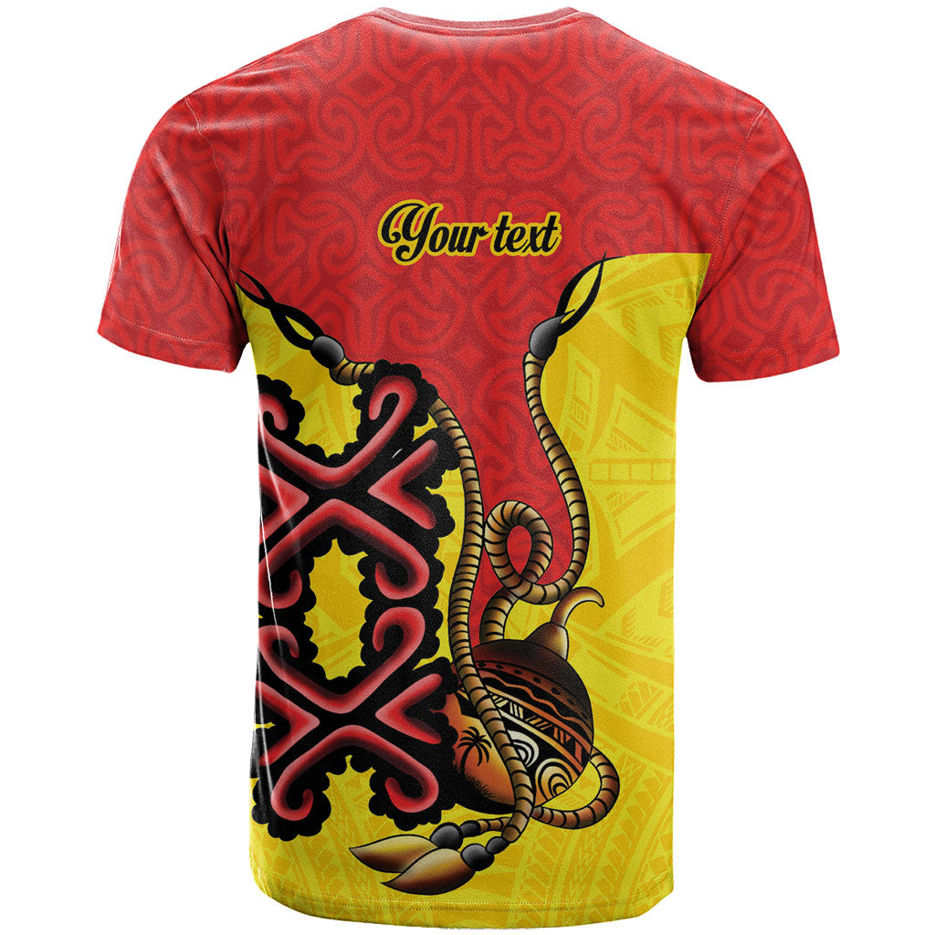 Personalised Papua New Guinea Oro Necklace T Shirt Gold Melanesia Traditional Pattern