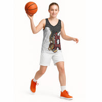 Personalised Papua New Guinea Oro Necklace Basketball Jersey Black Melanesia Traditional Pattern