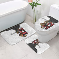 Personalised Papua New Guinea Oro Necklace Bathroom Set Black Melanesia Traditional Pattern