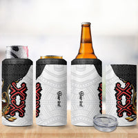 Personalised Papua New Guinea Oro Necklace 4 in 1 Can Cooler Tumbler Black Melanesia Traditional Pattern