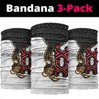 Personalised Papua New Guinea Oro Necklace Neck Gaiter Black Melanesia Traditional Pattern