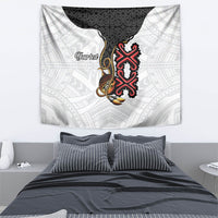 Personalised Papua New Guinea Oro Necklace Tapestry Black Melanesia Traditional Pattern