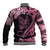 Polynesian Floral Butterfly Baseball Jacket Breast Cancer Pink Ribbon LT9 - Polynesian Pride
