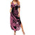 Polynesian Floral Butterfly Family Matching Summer Maxi Dress and Hawaiian Shirt Breast Cancer Pink Ribbon LT9 Daughter's Dress Pink - Polynesian Pride