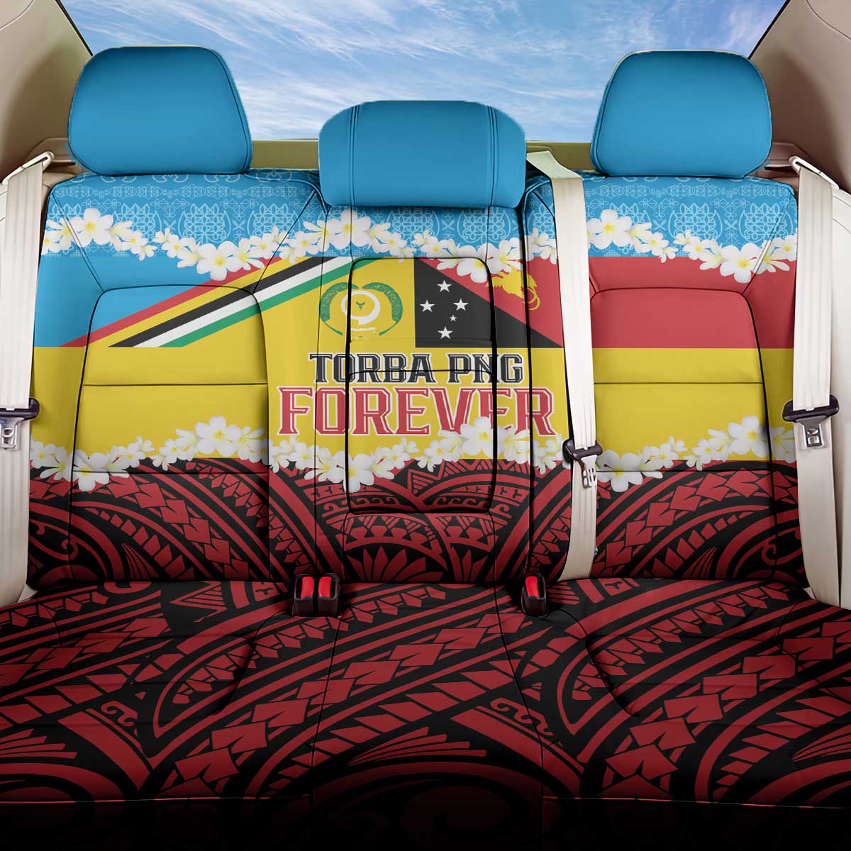 Torba PNG Forever Back Car Seat Cover Polynesian Sand Art - Polynesian Pride