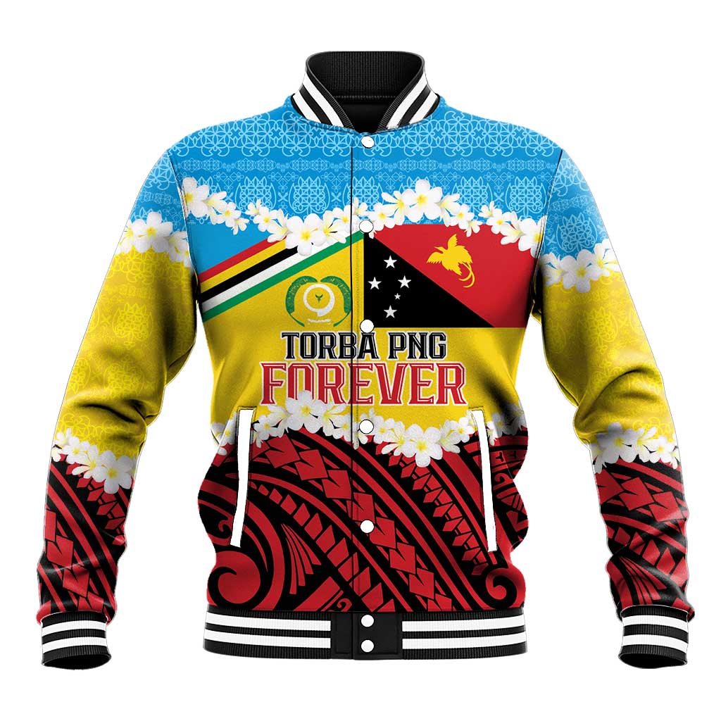 Personalised Torba PNG Forever Baseball Jacket Polynesian Sand Art - Polynesian Pride