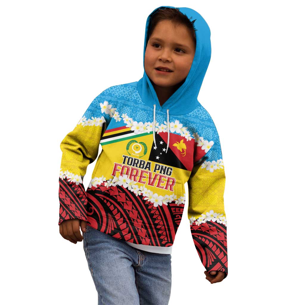 Personalised Torba PNG Forever Kid Hoodie Polynesian Sand Art - Polynesian Pride