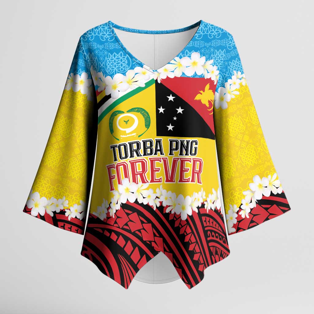 Personalised Torba PNG Forever Kimono Sleeve Blouse Polynesian Sand Art - Polynesian Pride