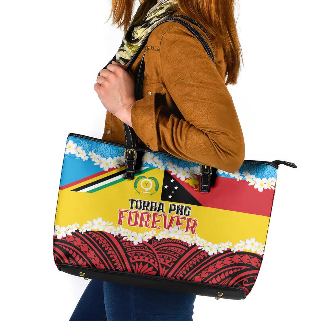 Torba PNG Forever Leather Tote Bag Polynesian Sand Art - Polynesian Pride