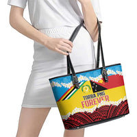 Torba PNG Forever Leather Tote Bag Polynesian Sand Art - Polynesian Pride