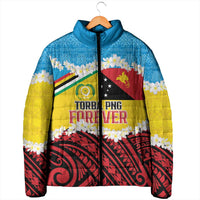 Personalised Torba PNG Forever Padded Jacket Polynesian Sand Art - Polynesian Pride