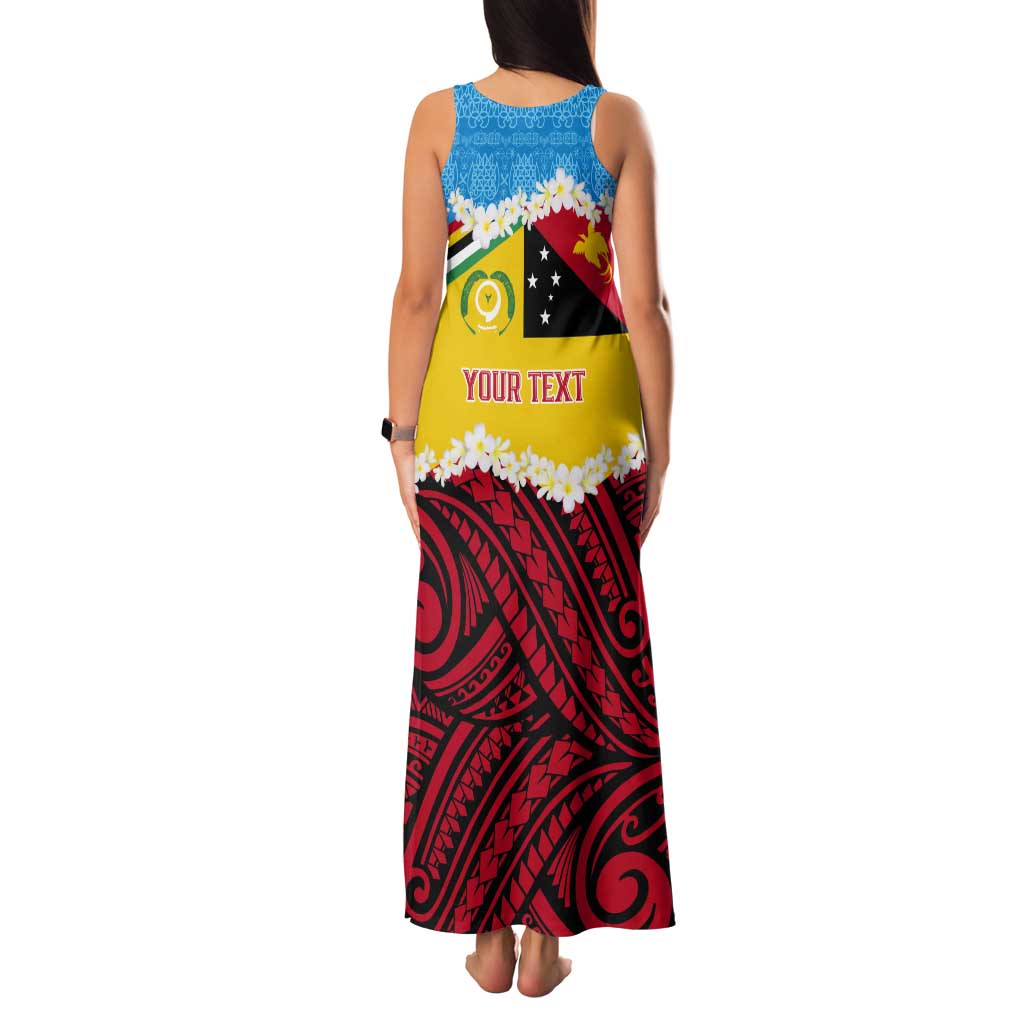 Personalised Torba PNG Forever Tank Maxi Dress Polynesian Sand Art - Polynesian Pride