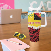 Personalised Torba PNG Forever Tumbler With Handle Polynesian Sand Art - Polynesian Pride