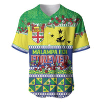 Personalised Malampa Fiji Forever Baseball Jersey Tagimoucia Polynesian Sand Drawing - Polynesian Pride