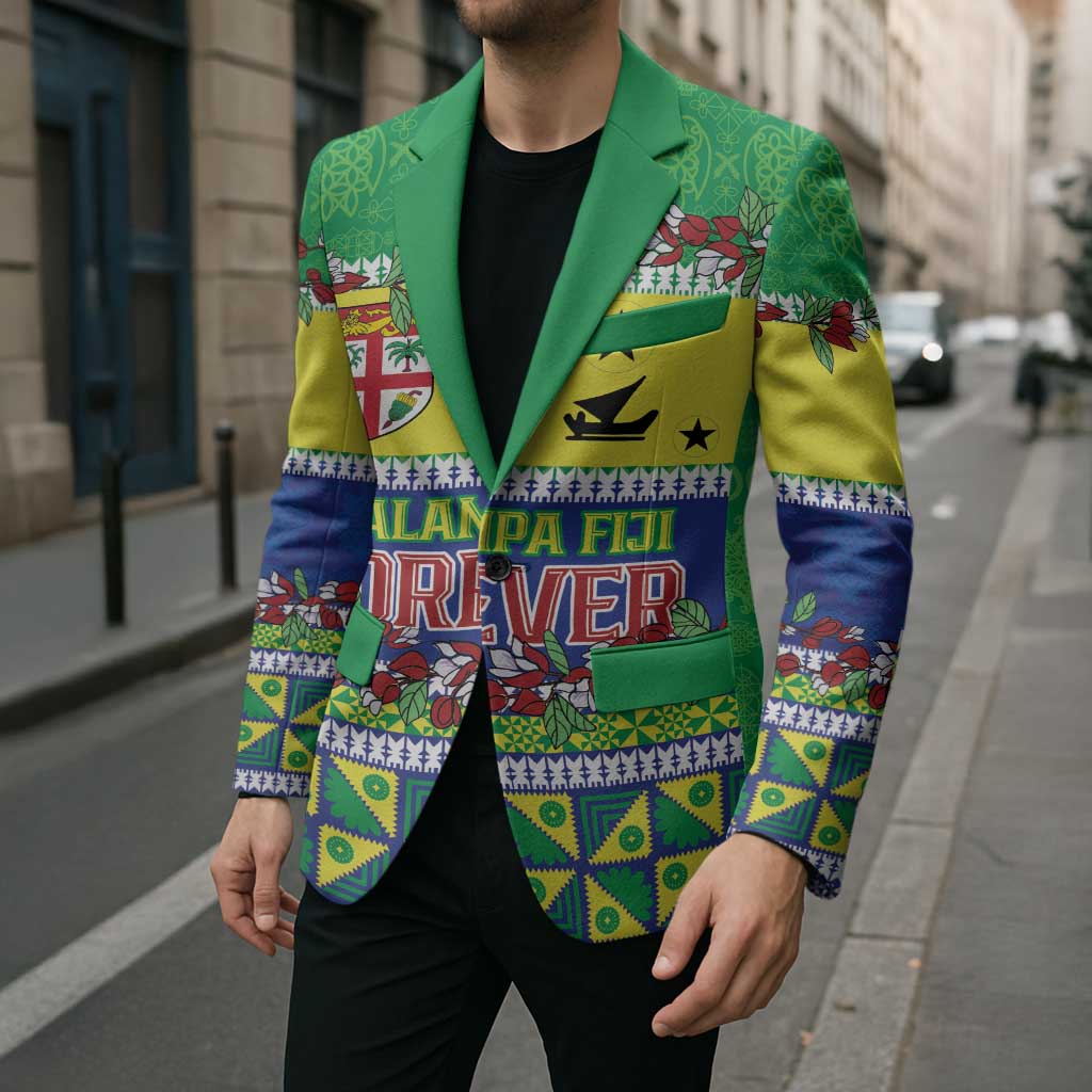 Personalised Malampa Fiji Forever Blazer Tagimoucia Polynesian Sand Drawing - Polynesian Pride