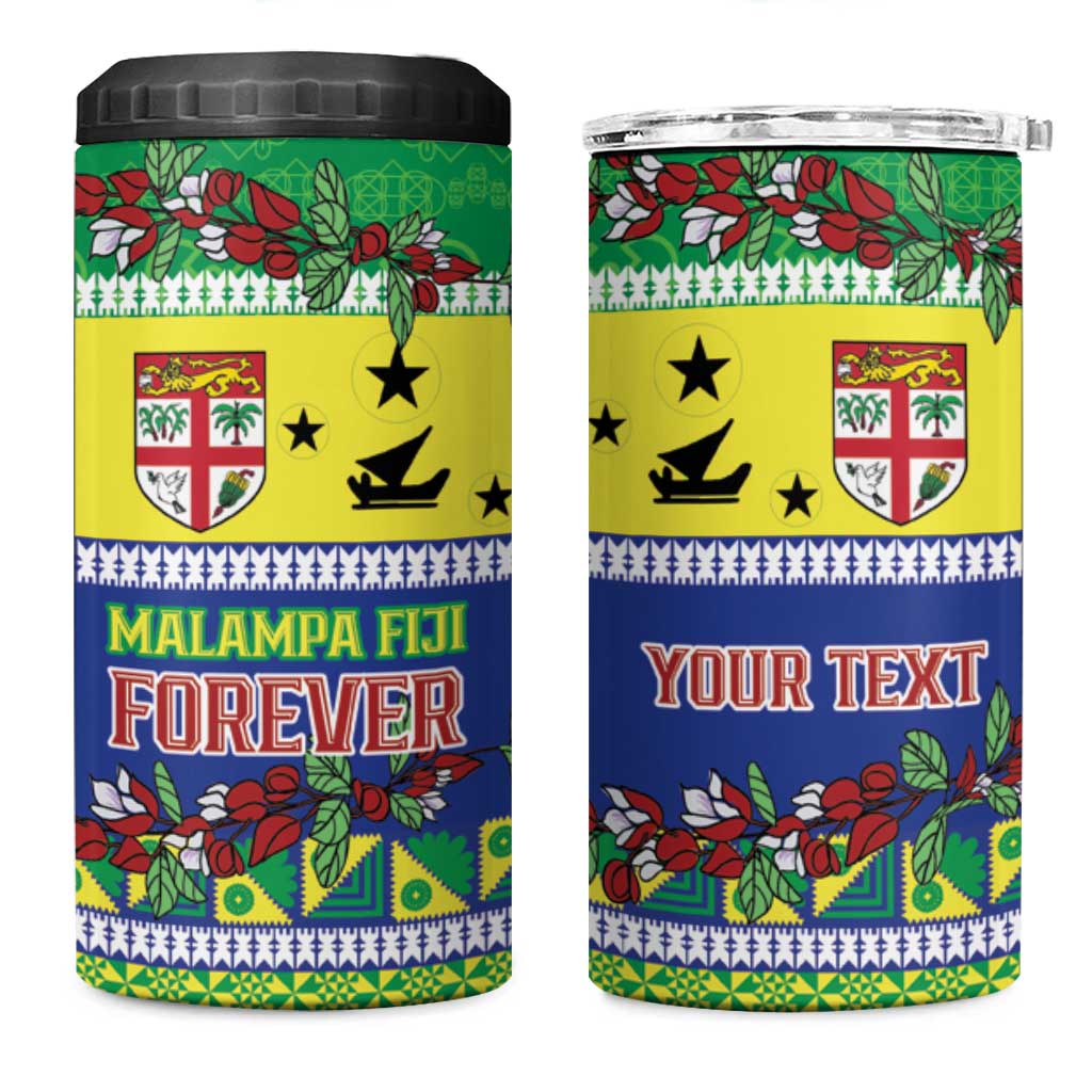 Personalised Malampa Fiji Forever 4 in 1 Can Cooler Tumbler Tagimoucia Polynesian Sand Drawing - Polynesian Pride