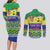 Personalised Malampa Fiji Forever Couples Matching Long Sleeve Bodycon Dress and Long Sleeve Button Shirt Tagimoucia Polynesian Sand Drawing - Polynesian Pride