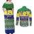 Personalised Malampa Fiji Forever Couples Matching Off Shoulder Maxi Dress and Long Sleeve Button Shirt Tagimoucia Polynesian Sand Drawing - Polynesian Pride