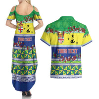 Personalised Malampa Fiji Forever Couples Matching Summer Maxi Dress and Hawaiian Shirt Tagimoucia Polynesian Sand Drawing - Polynesian Pride
