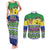 Personalised Malampa Fiji Forever Couples Matching Tank Maxi Dress and Long Sleeve Button Shirt Tagimoucia Polynesian Sand Drawing - Polynesian Pride