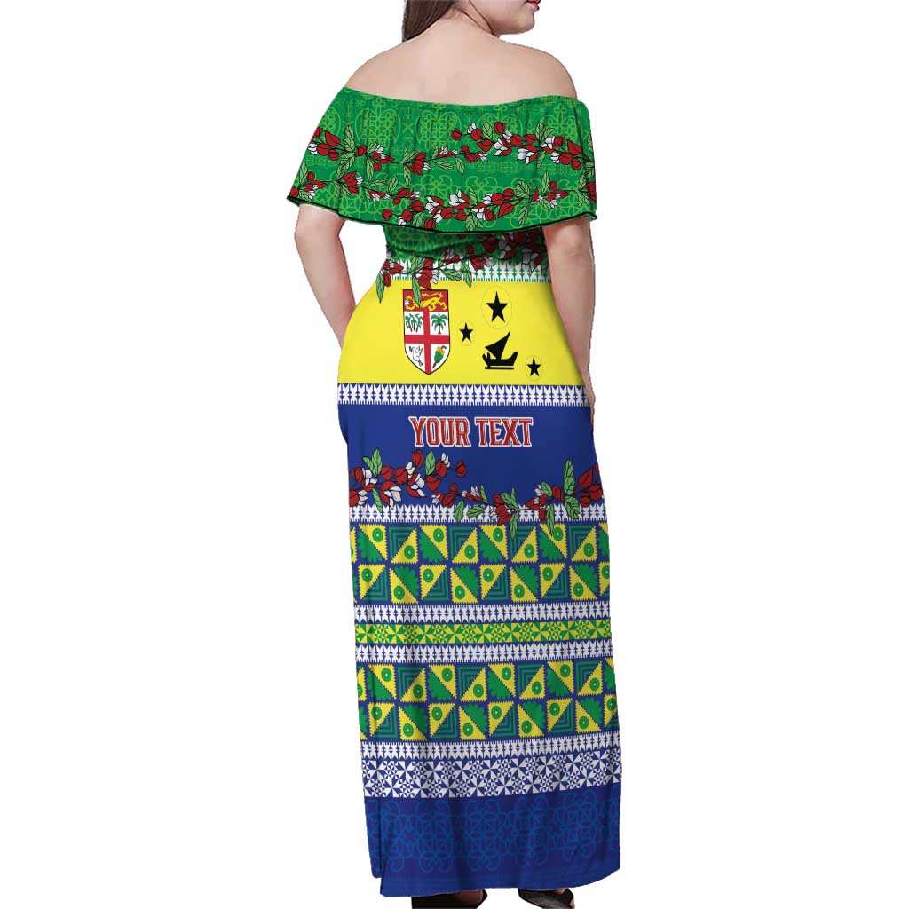 Personalised Malampa Fiji Forever Family Matching Off Shoulder Maxi Dress and Hawaiian Shirt Tagimoucia Polynesian Sand Drawing - Polynesian Pride