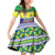 Personalised Malampa Fiji Forever Family Matching Off Shoulder Short Dress and Hawaiian Shirt Tagimoucia Polynesian Sand Drawing - Polynesian Pride