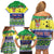 Personalised Malampa Fiji Forever Family Matching Off Shoulder Short Dress and Hawaiian Shirt Tagimoucia Polynesian Sand Drawing - Polynesian Pride