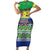 Personalised Malampa Fiji Forever Family Matching Short Sleeve Bodycon Dress and Hawaiian Shirt Tagimoucia Polynesian Sand Drawing - Polynesian Pride