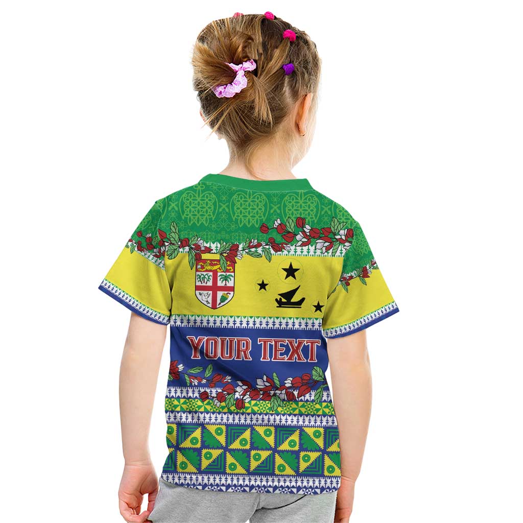 Personalised Malampa Fiji Forever Kid T Shirt Tagimoucia Polynesian Sand Drawing - Polynesian Pride