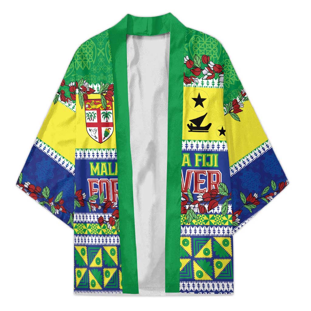 Personalised Malampa Fiji Forever Kimono Tagimoucia Polynesian Sand Drawing - Polynesian Pride