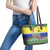 Malampa Fiji Forever Leather Tote Bag Tagimoucia Polynesian Sand Drawing - Polynesian Pride