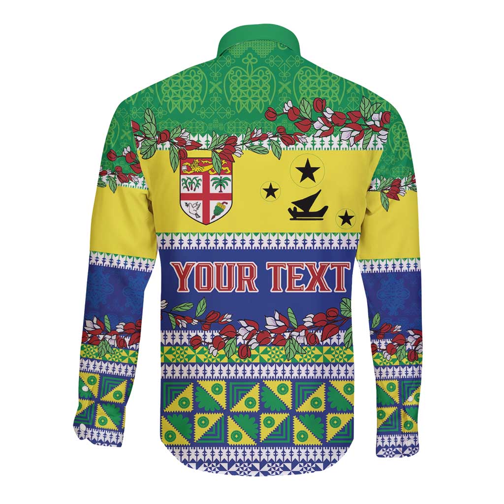 Personalised Malampa Fiji Forever Long Sleeve Button Shirt Tagimoucia Polynesian Sand Drawing - Polynesian Pride