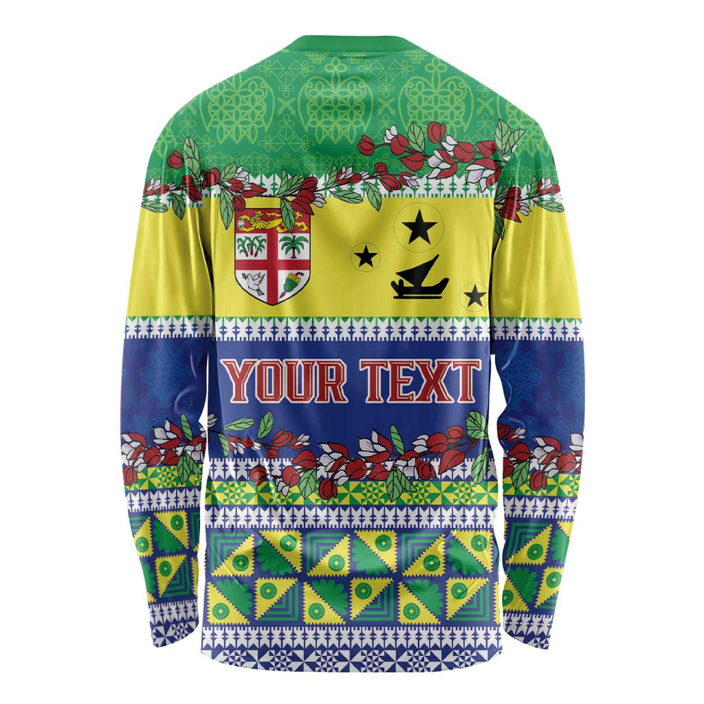 Personalised Malampa Fiji Forever Long Sleeve Shirt Tagimoucia Polynesian Sand Drawing - Polynesian Pride