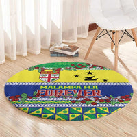 Malampa Fiji Forever Round Carpet Tagimoucia Polynesian Sand Drawing - Polynesian Pride
