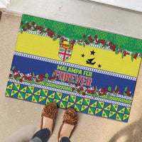Malampa Fiji Forever Rubber Doormat Tagimoucia Polynesian Sand Drawing - Polynesian Pride
