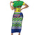Personalised Malampa Fiji Forever Short Sleeve Bodycon Dress Tagimoucia Polynesian Sand Drawing - Polynesian Pride