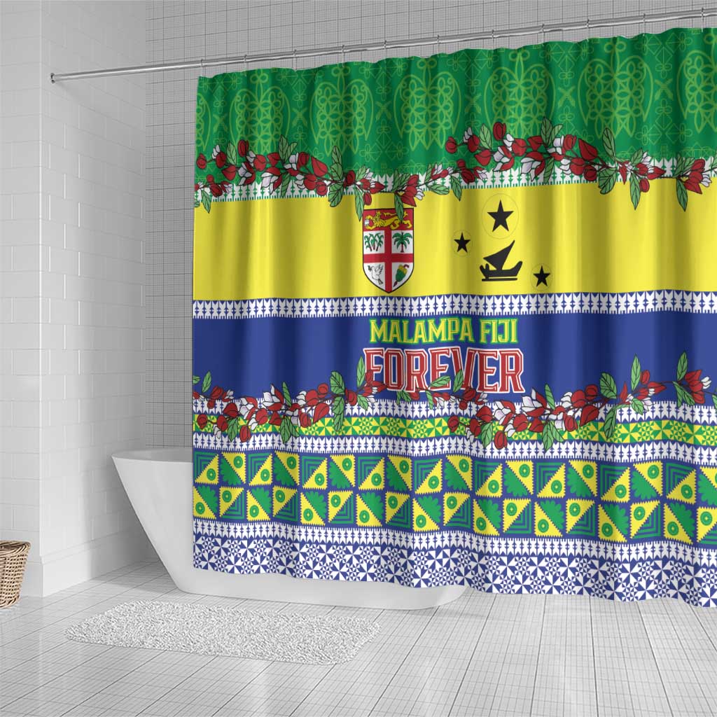 Malampa Fiji Forever Shower Curtain Tagimoucia Polynesian Sand Drawing - Polynesian Pride